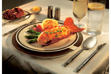 First Class inflight cuisine