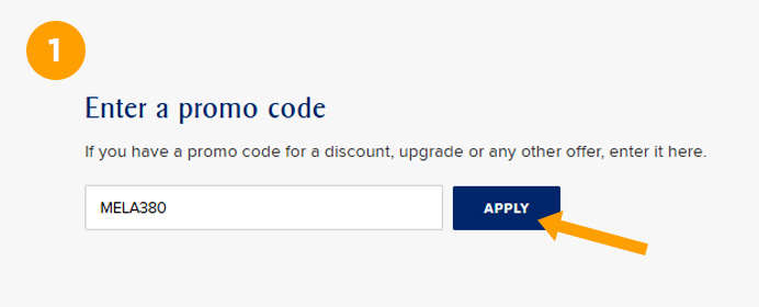 promo code step 1