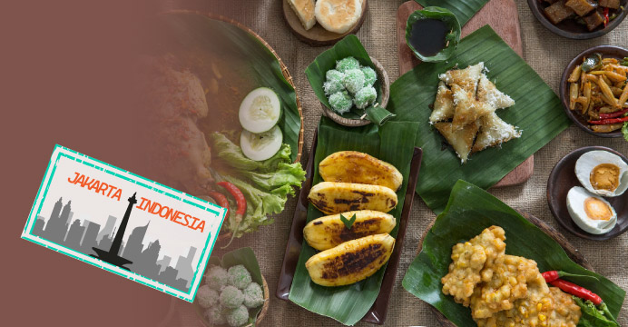 Jakarta Rendang, satay, nasi goreng