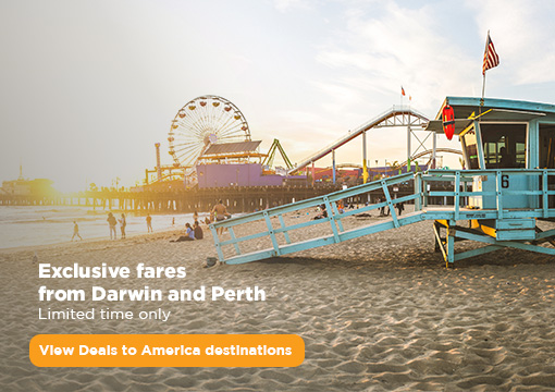Exclusive fares from Darwin and Perth to America 