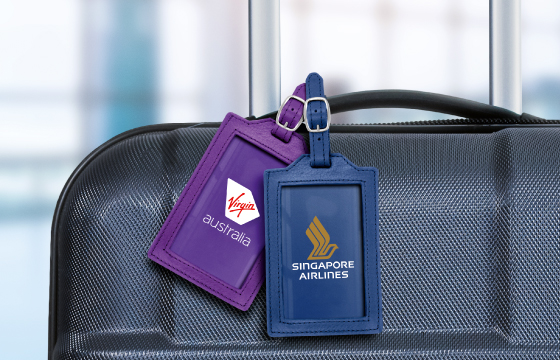 Singapore Airlines and Virgin Australia luggage tag