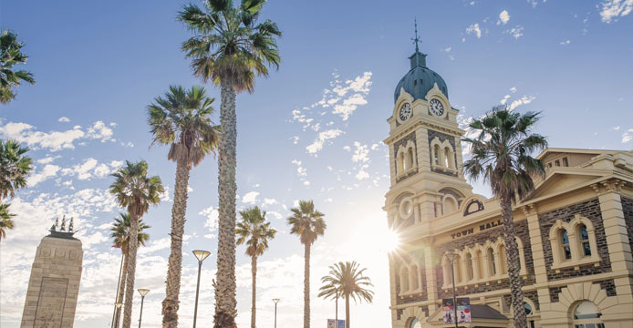 Skyline von Adelaide bei Tag