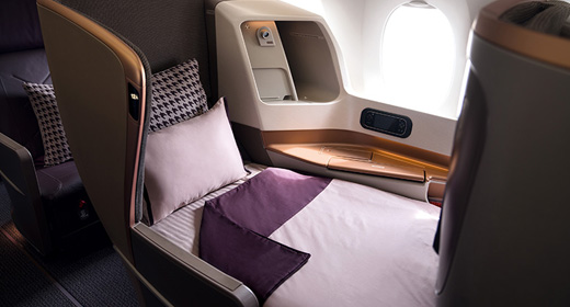 business class full flat bed